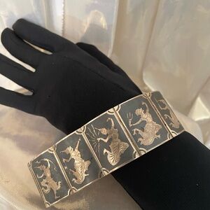 Silver and Black Mythical Bracelet